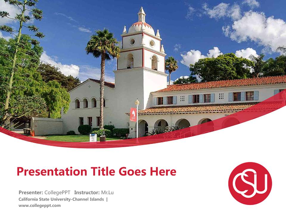 California State University-Channel Islands Course/Courseware Creation PPT Template4:3 ratio PPT effect preview image5