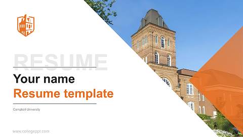 Campbell University Resume PPT Template