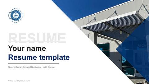 Blessing Rieman College of Nursing and Health Sciences Resume PPT Template