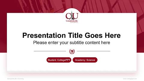 Campbellsville University National Scholarship Defense PPT Template