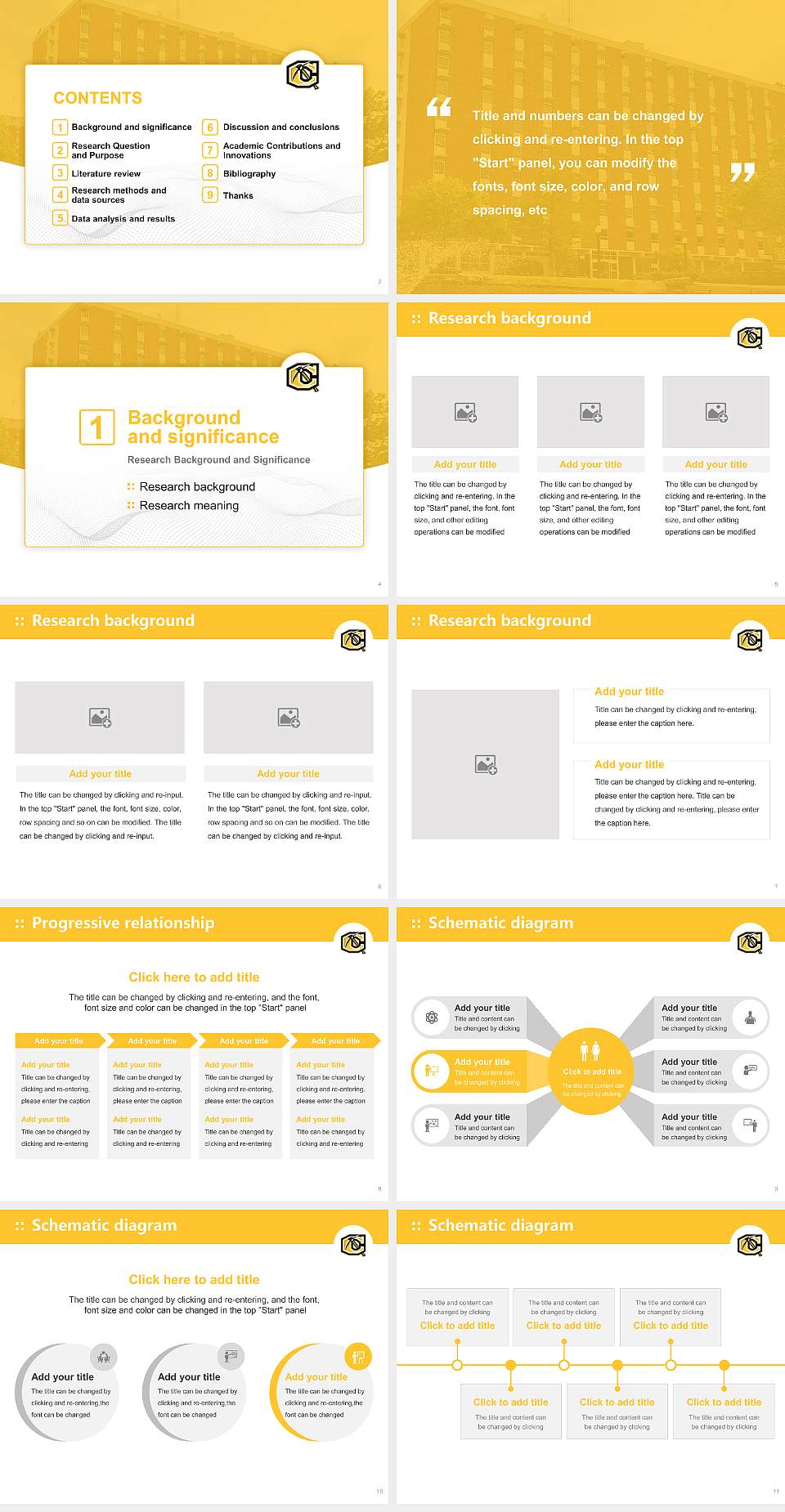 Cameron University Graduation Thesis Defense PPT Template4:3 ratio PPT effect preview image2