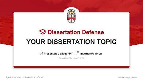 Brown University Graduation Thesis Defense PPT Template