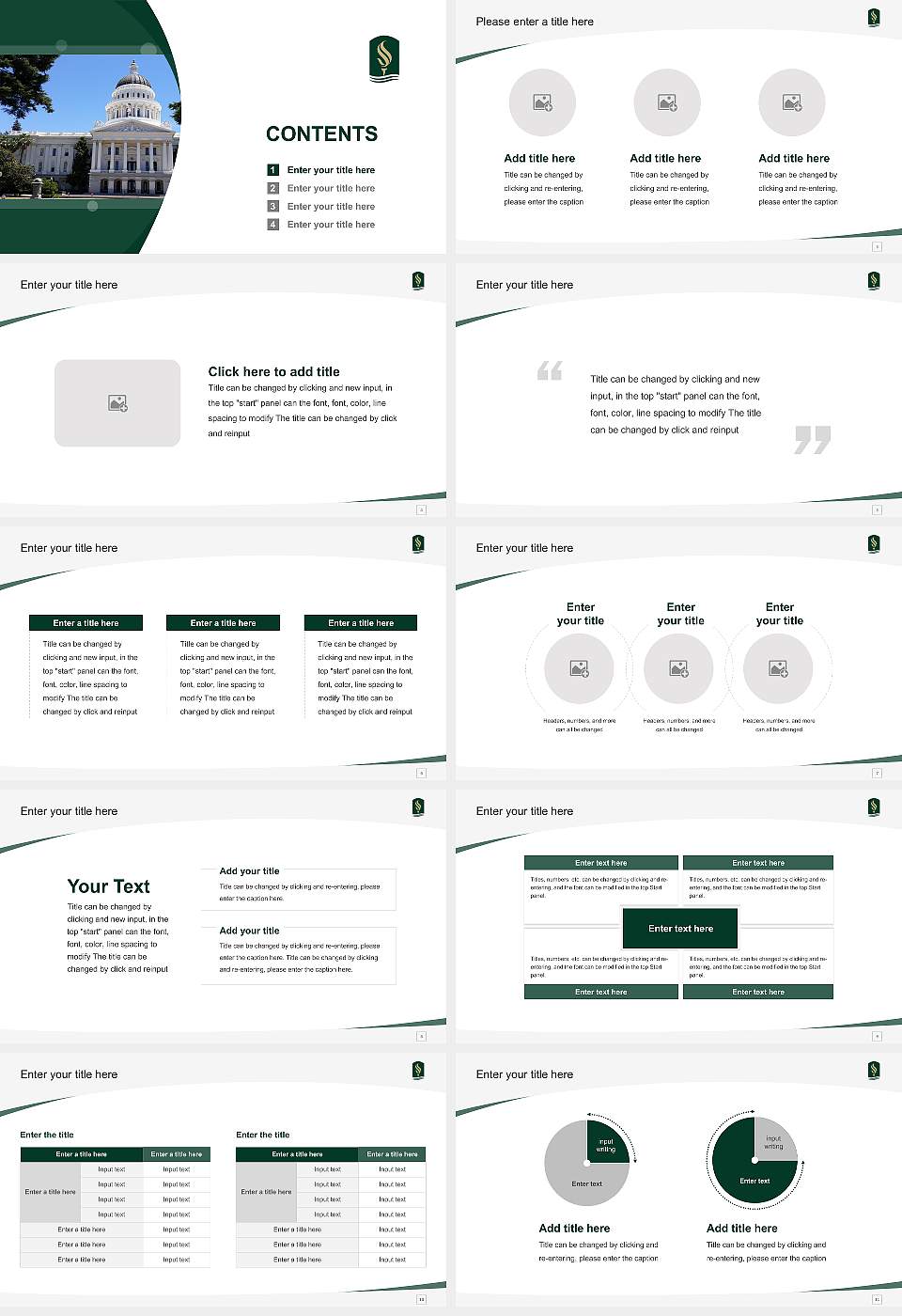 California State University-Sacramento Course/Courseware Creation PPT Template16:9 ratio PPT effect preview image2