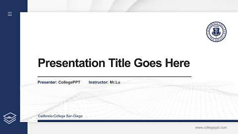 California College San Diego Thesis Proposal/Graduation Defense PPT Template