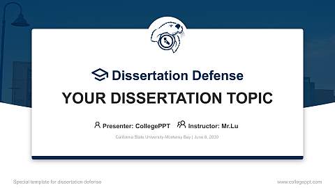 California State University-Monterey Bay Graduation Thesis Defense PPT Template