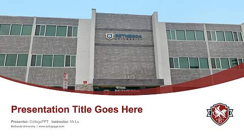 Bethesda University Course/Courseware Creation PPT Template