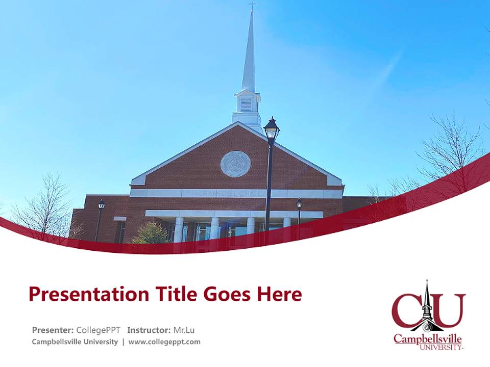Campbellsville University Course/Courseware Creation PPT Template4:3 ratio PPT effect preview image5