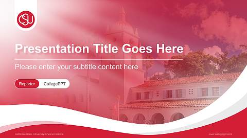 California State University-Channel Islands Lecture Sharing and Networking Event PPT Template
