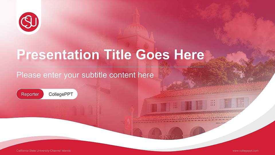 California State University-Channel Islands Lecture Sharing and Networking Event PPT Template16:9 ratio PPT effect preview image