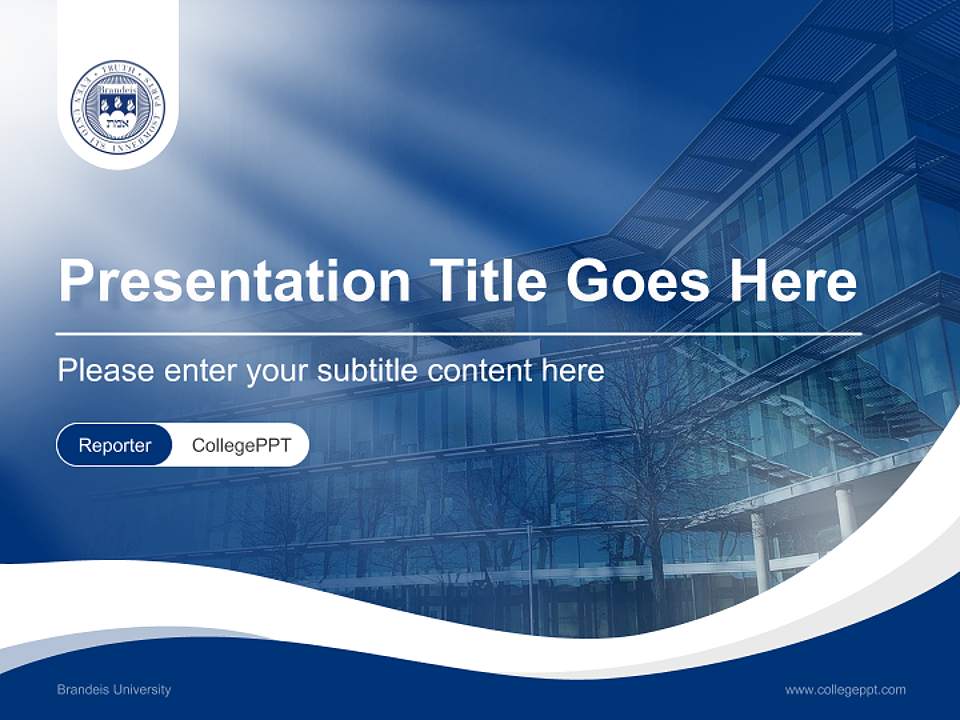 Brandeis University Lecture Sharing and Networking Event PPT Template4:3 ratio PPT effect preview image4