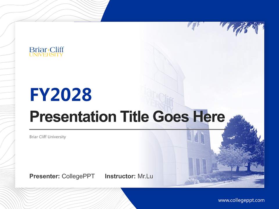 Briar Cliff University Academic Presentation/Research Findings Report PPT Template4:3 ratio PPT effect preview image5