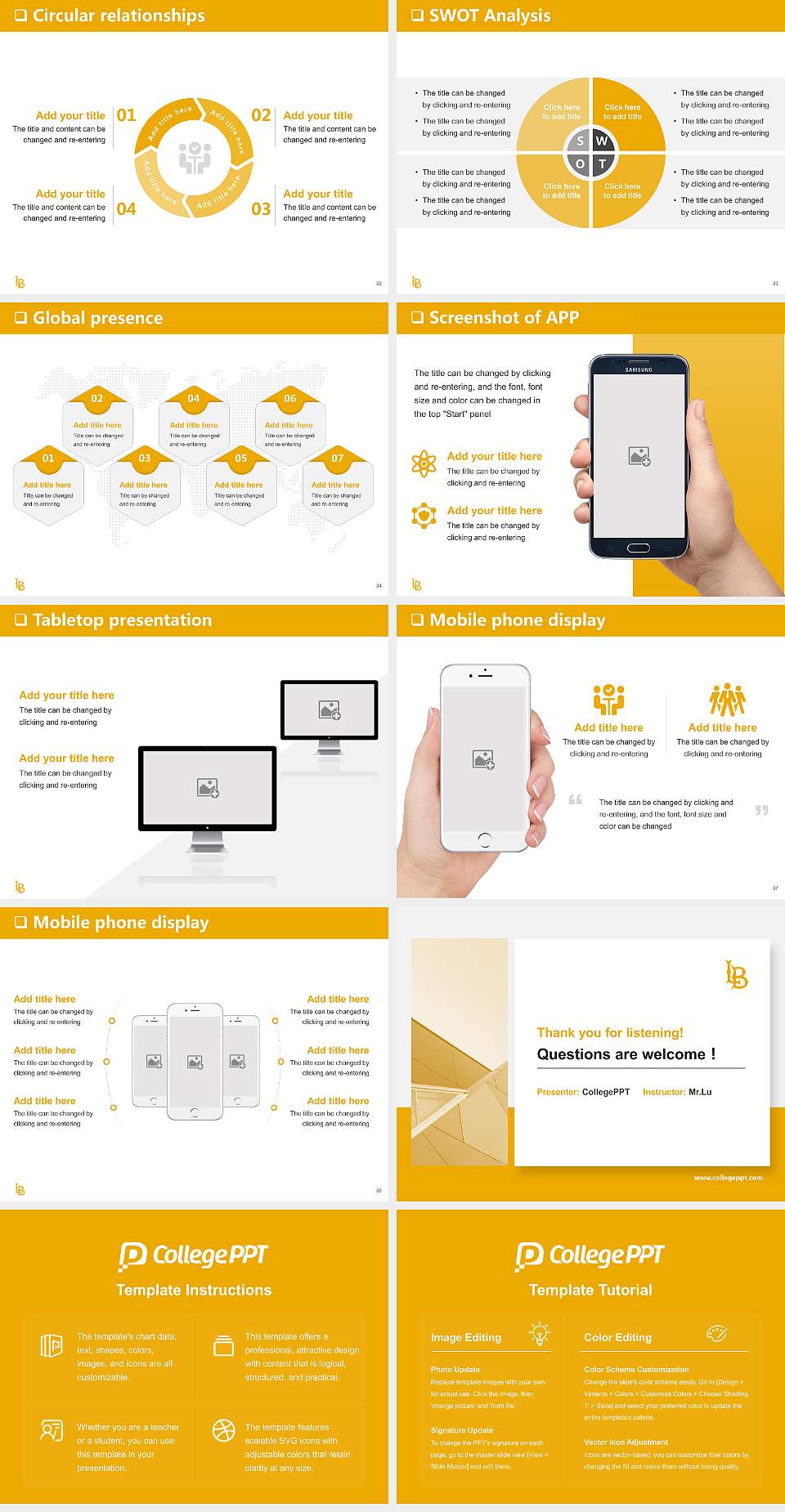 California State University-Long Beach General Purpose PPT Template4:3 ratio PPT effect preview image5