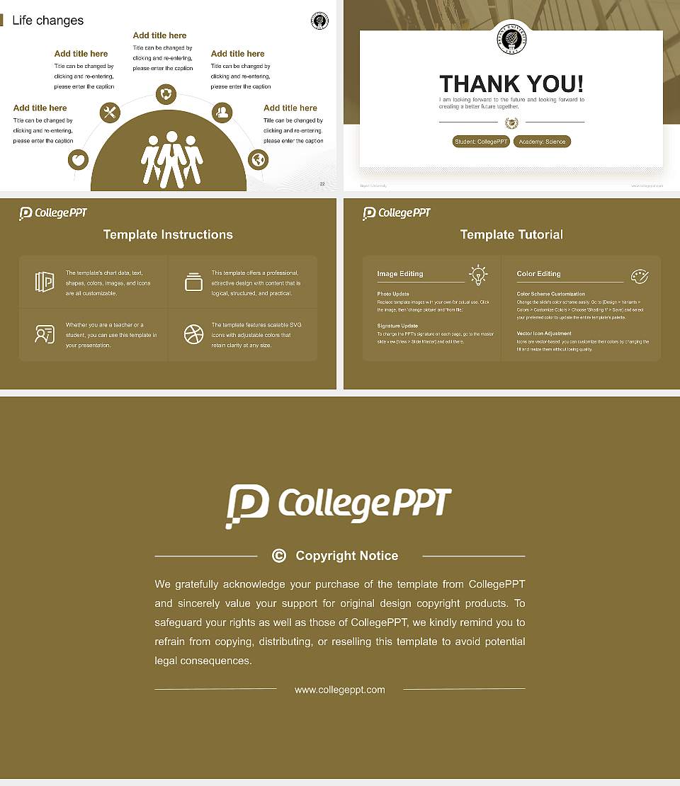 Bryant University National Scholarship Defense PPT Template16:9 ratio PPT effect preview image4