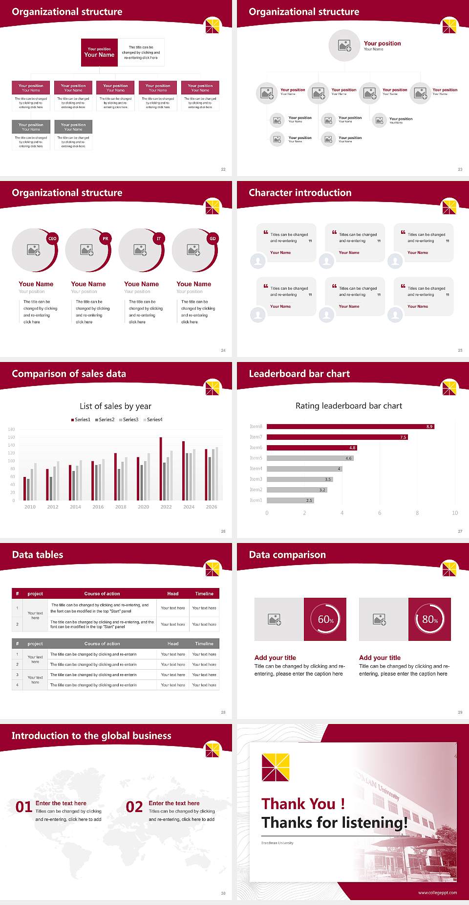 Brandman University Academic Presentation/Research Findings Report PPT Template4:3 ratio PPT effect preview image4
