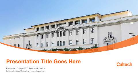 California Institute of Technology Course/Courseware Creation PPT Template