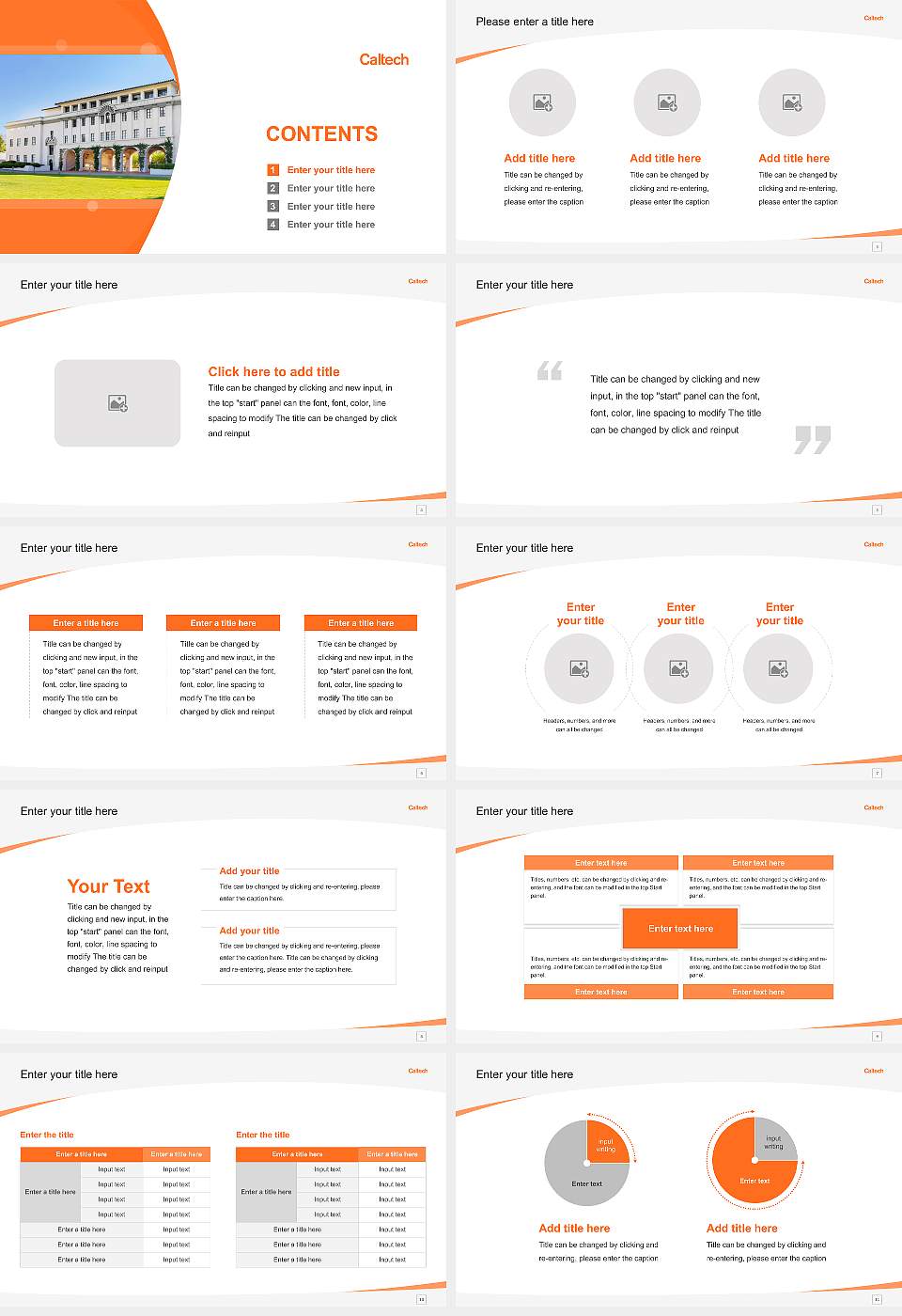 California Institute of Technology Course/Courseware Creation PPT Template16:9 ratio PPT effect preview image2