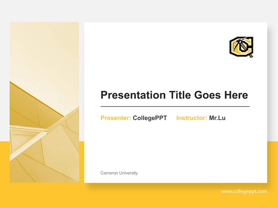 Cameron University General Purpose PPT Template4:3 ratio PPT effect preview image6