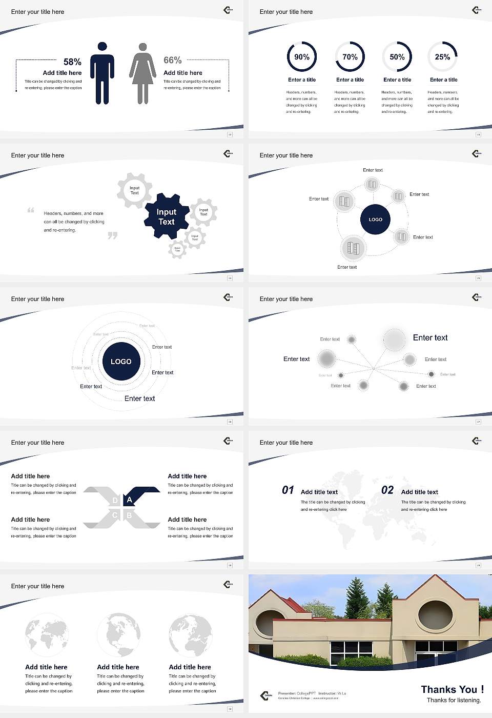 Carolina Christian College Course/Courseware Creation PPT Template16:9 ratio PPT effect preview image4