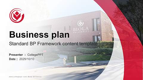 Biola University Competition/Entrepreneurship Contest PPT Template