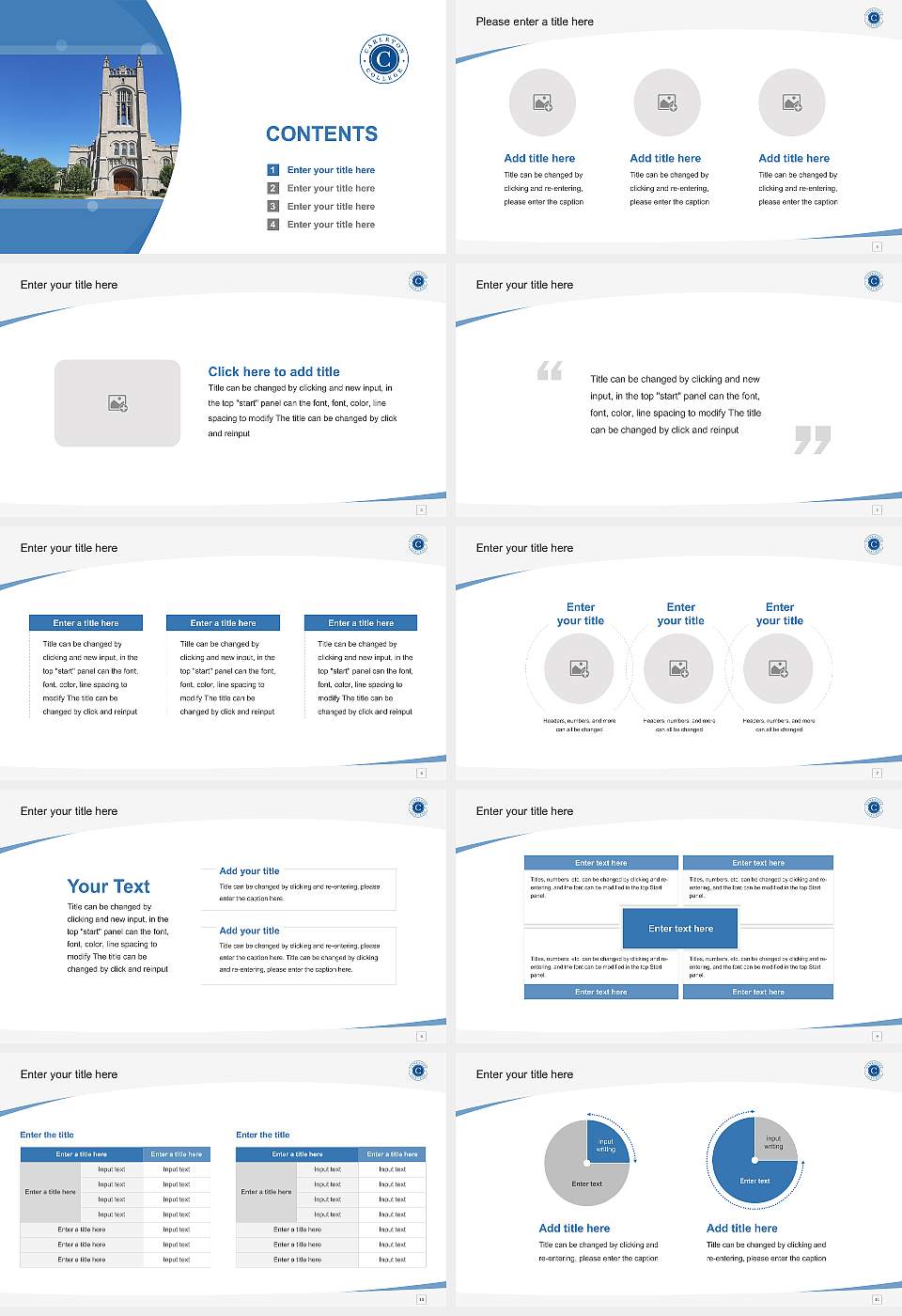 Carleton College Course/Courseware Creation PPT Template16:9 ratio PPT effect preview image2