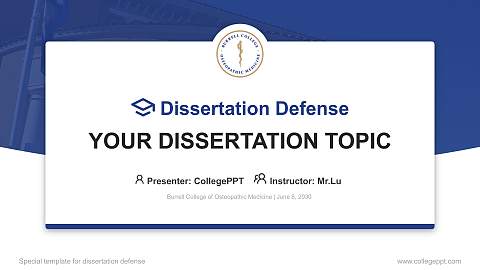 Burrell College of Osteopathic Medicine Graduation Thesis Defense PPT Template