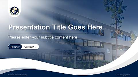 California Miramar University Lecture Sharing and Networking Event PPT Template