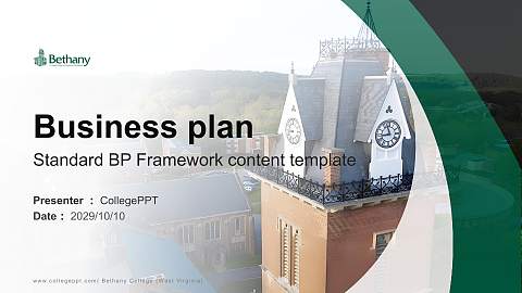 Bethany College (West Virginia) Competition/Entrepreneurship Contest PPT Template