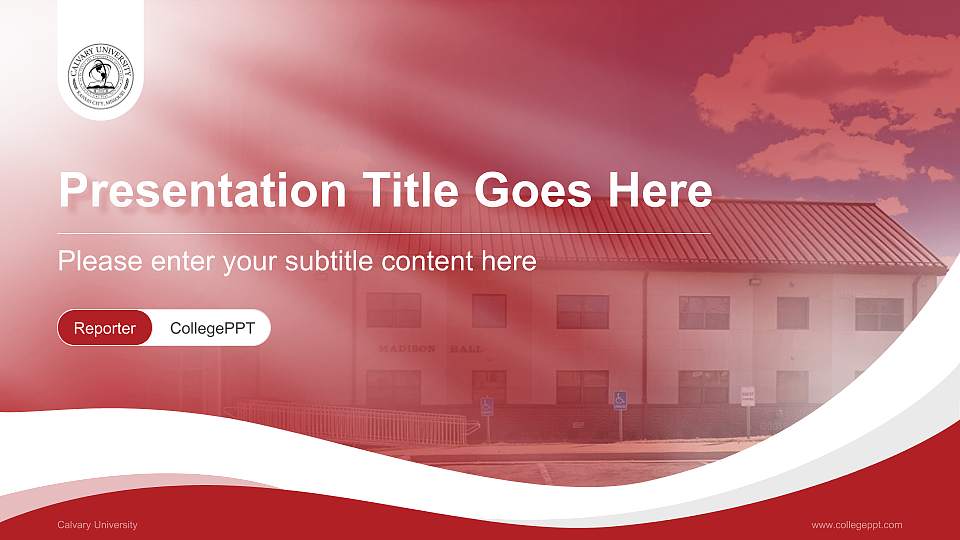 Calvary University Lecture Sharing and Networking Event PPT Template16:9 ratio PPT effect preview image