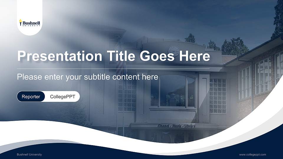 Bushnell University Lecture Sharing and Networking Event PPT Template16:9 ratio PPT effect preview image