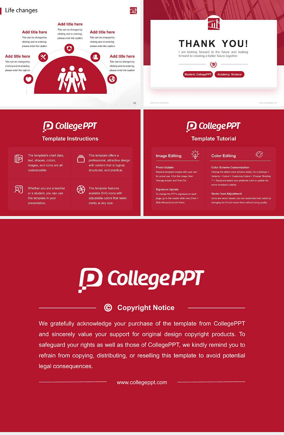 Brooklyn Law School National Scholarship Defense PPT Template4:3 ratio PPT effect preview image4