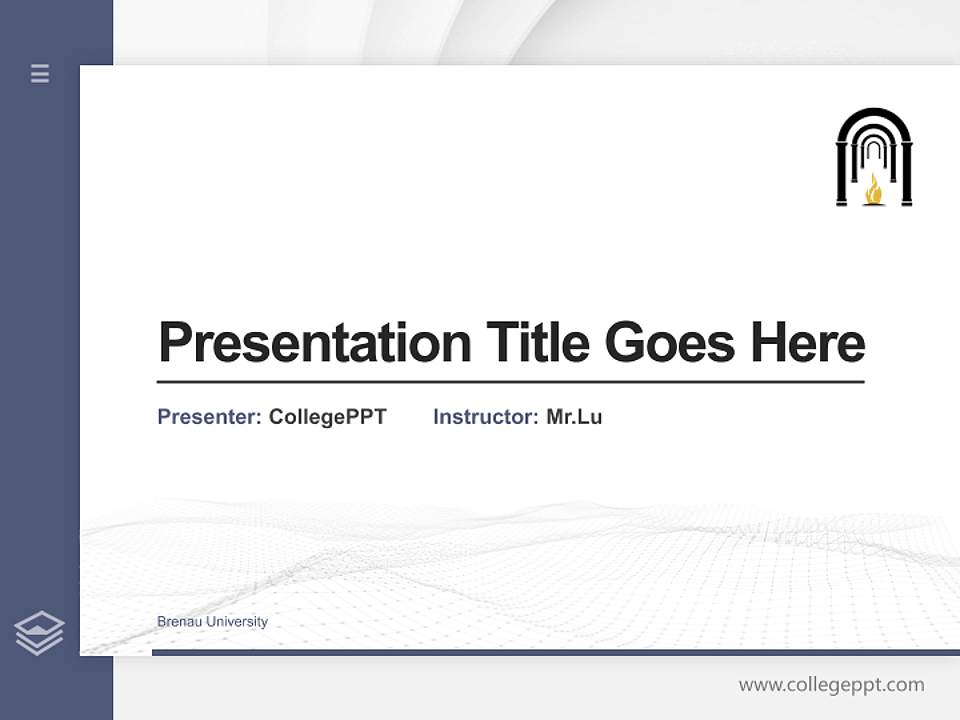 Brenau University Thesis Proposal/Graduation Defense PPT Template4:3 ratio PPT effect preview image5