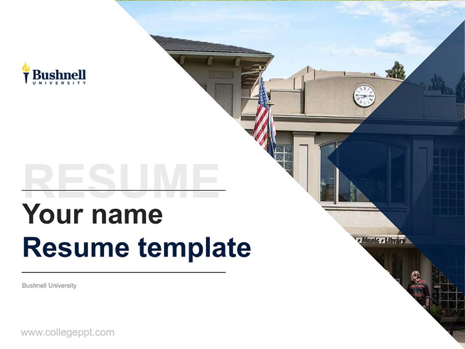 Bushnell University Resume PPT Template4:3 ratio PPT effect preview image5