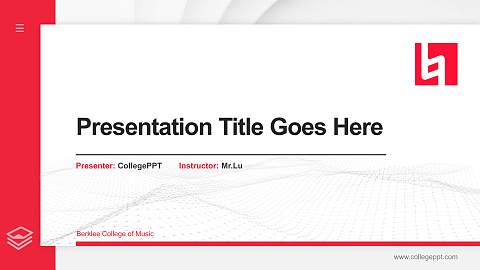 Berklee College of Music Thesis Proposal/Graduation Defense PPT Template