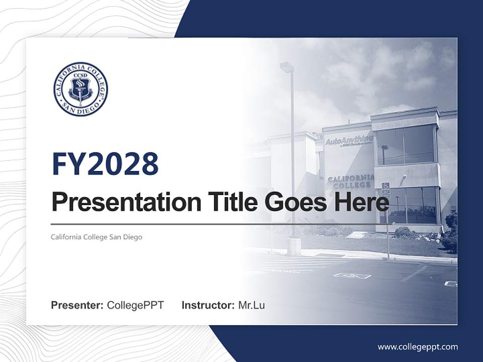 California College San Diego Academic Presentation/Research Findings Report PPT Template4:3 ratio PPT effect preview image5