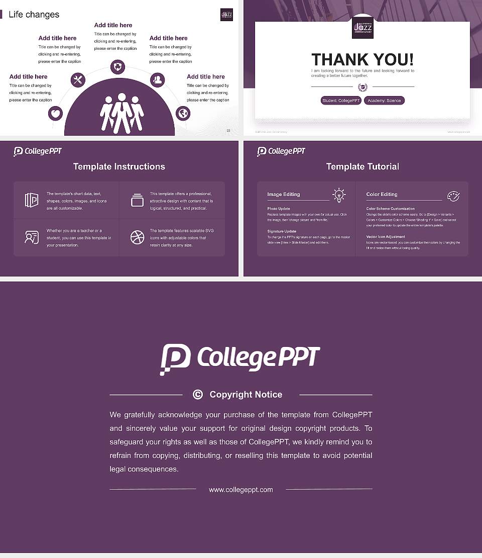 California Jazz Conservatory National Scholarship Defense PPT Template16:9 ratio PPT effect preview image4