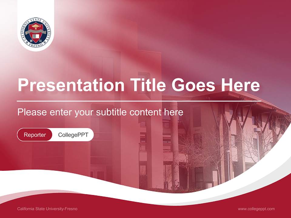 California State University-Fresno Lecture Sharing and Networking Event PPT Template4:3 ratio PPT effect preview image4