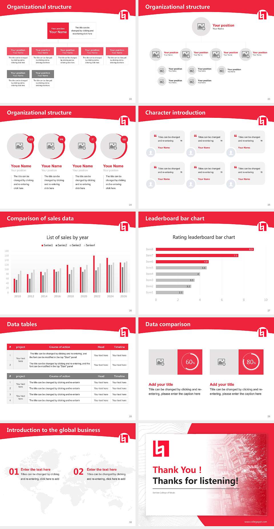 Berklee College of Music Academic Presentation/Research Findings Report PPT Template4:3 ratio PPT effect preview image4