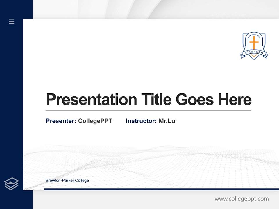 Brewton-Parker College Thesis Proposal/Graduation Defense PPT Template4:3 ratio PPT effect preview image5
