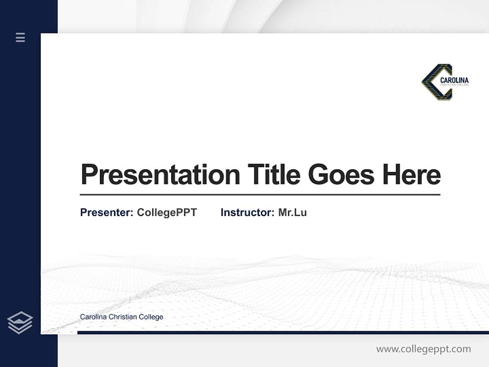 Carolina Christian College Thesis Proposal/Graduation Defense PPT Template4:3 ratio PPT effect preview image5