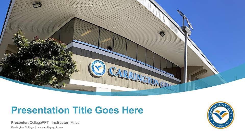Carrington College Course/Courseware Creation PPT Template16:9 ratio PPT effect preview image