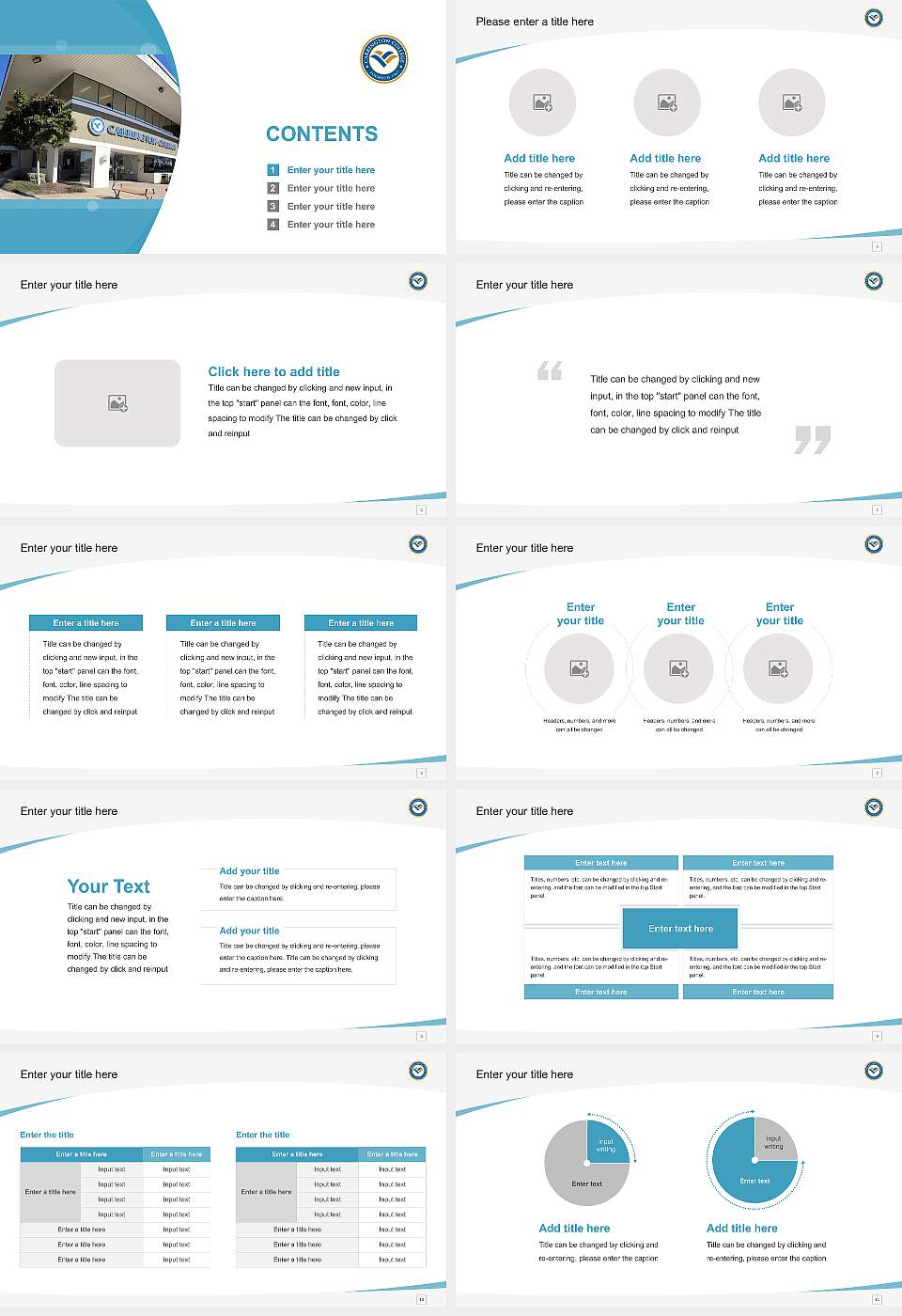 Carrington College Course/Courseware Creation PPT Template16:9 ratio PPT effect preview image2