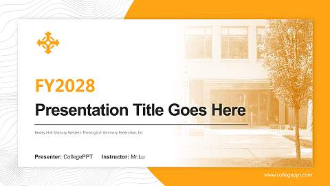 Bexley Hall Seabury Western Theological Seminary Federation, Inc Academic Presentation/Research Findings Report PPT Template