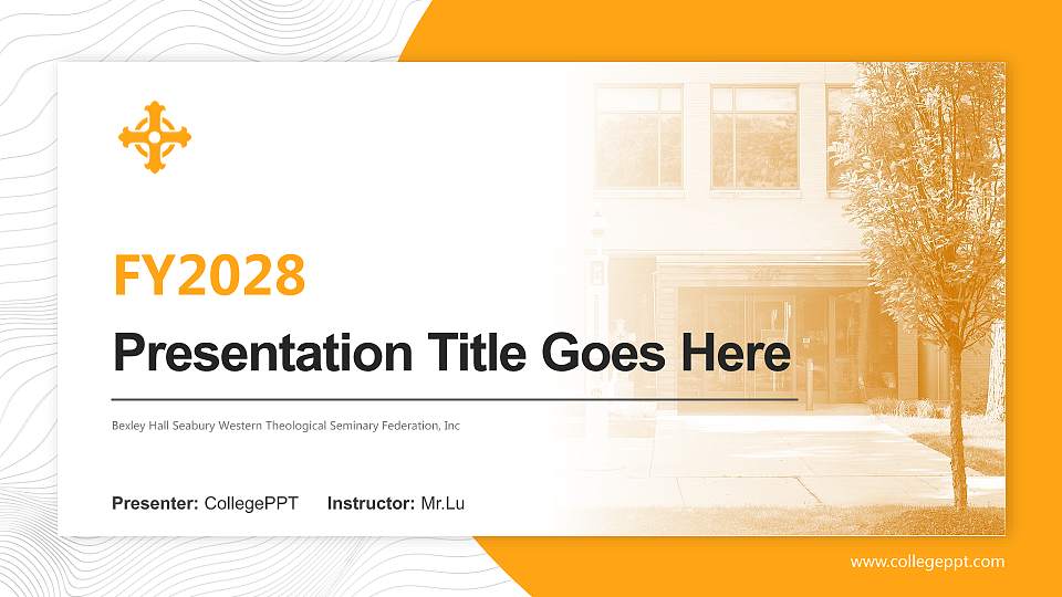 Bexley Hall Seabury Western Theological Seminary Federation, Inc Academic Presentation/Research Findings Report PPT Template16:9 ratio PPT effect preview image