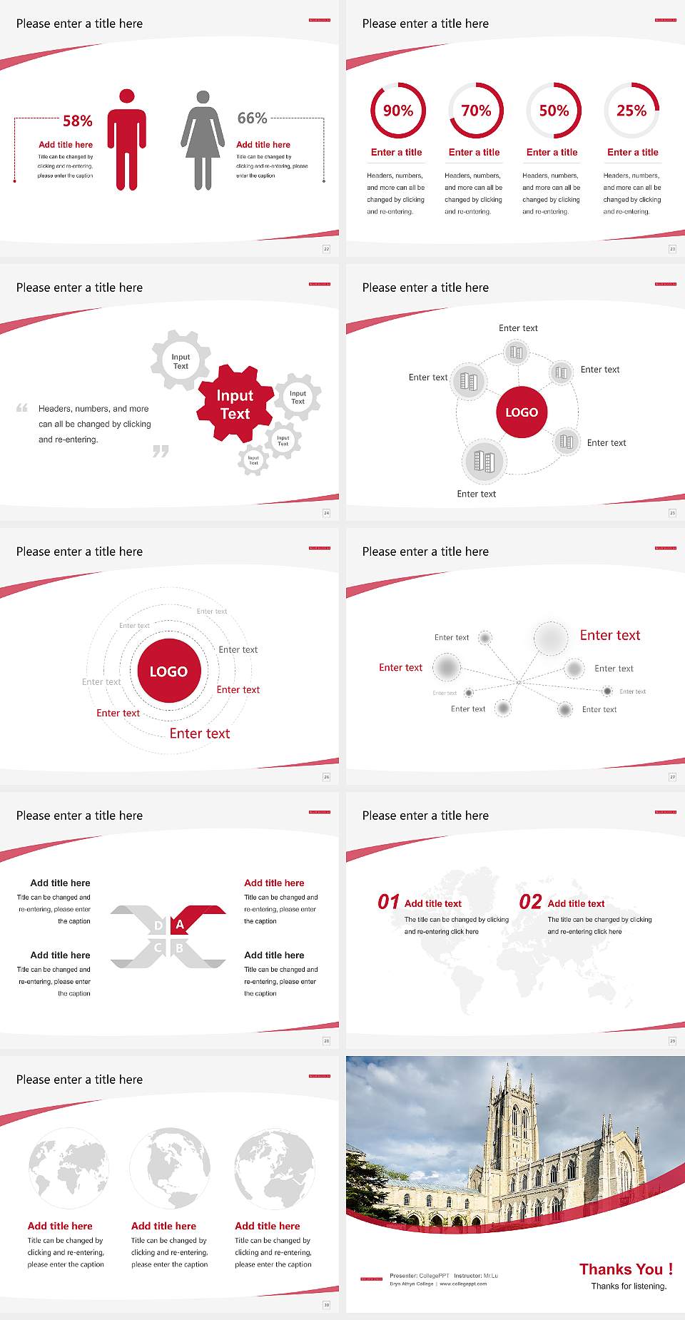 Bryn Athyn College Course/Courseware Creation PPT Template4:3 ratio PPT effect preview image4