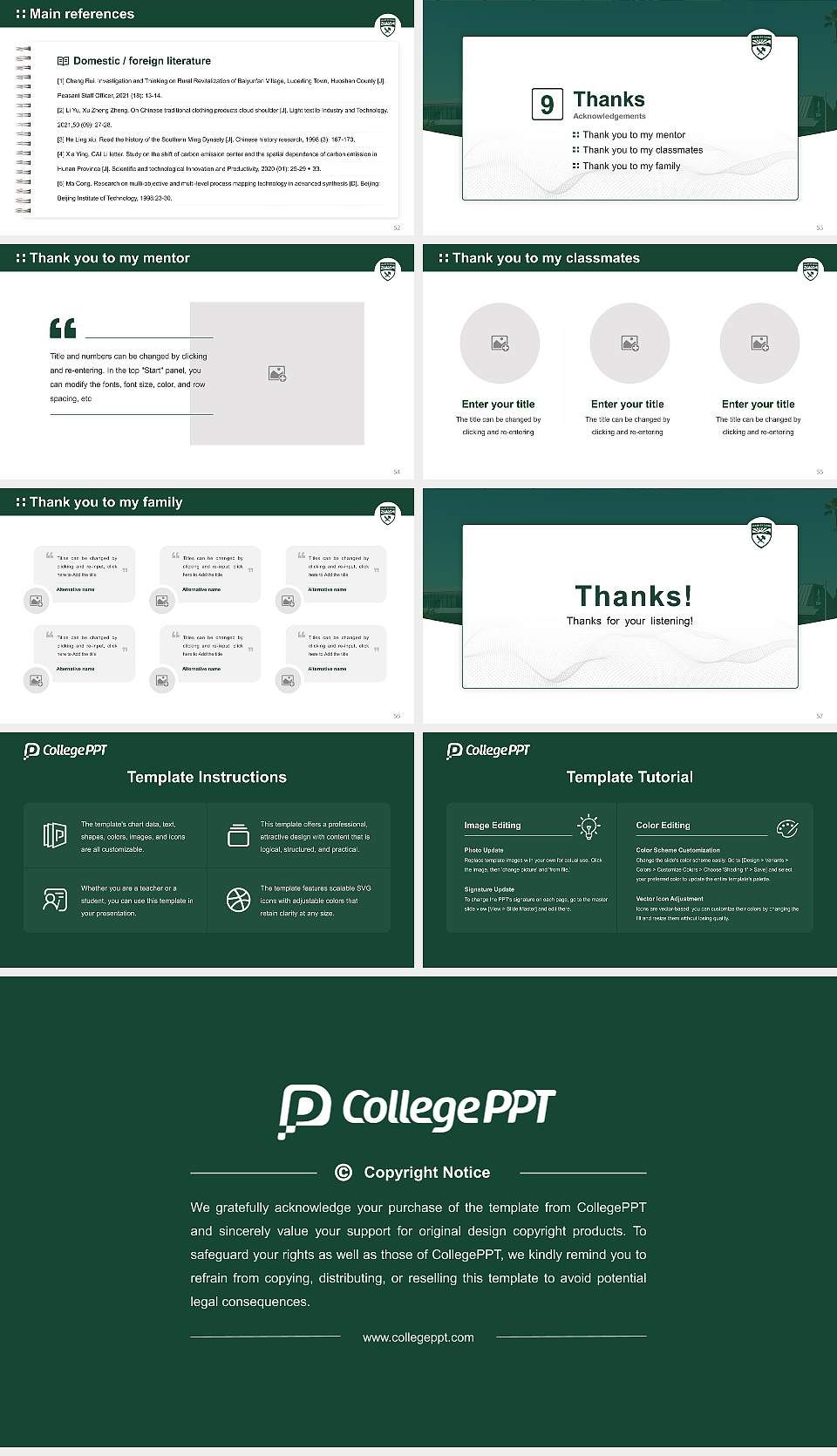 California Polytechnic State University-San Luis Obispo Graduation Thesis Defense PPT Template16:9 ratio PPT effect preview image7
