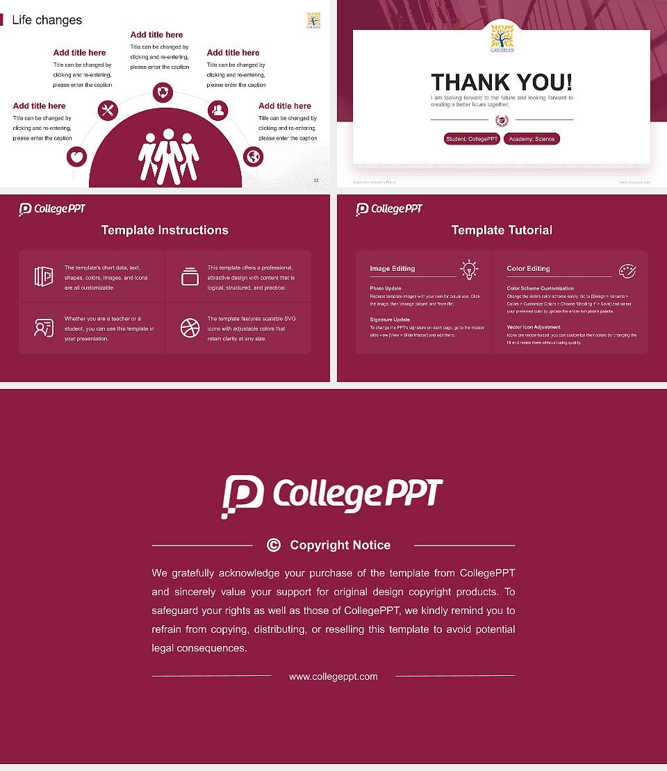 Caribbean University-Ponce National Scholarship Defense PPT Template16:9 ratio PPT effect preview image4