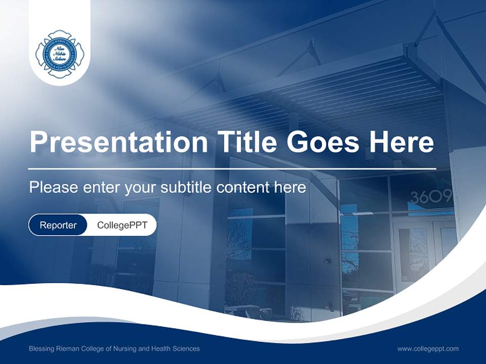 Blessing Rieman College of Nursing and Health Sciences Lecture Sharing and Networking Event PPT Template4:3 ratio PPT effect preview image4