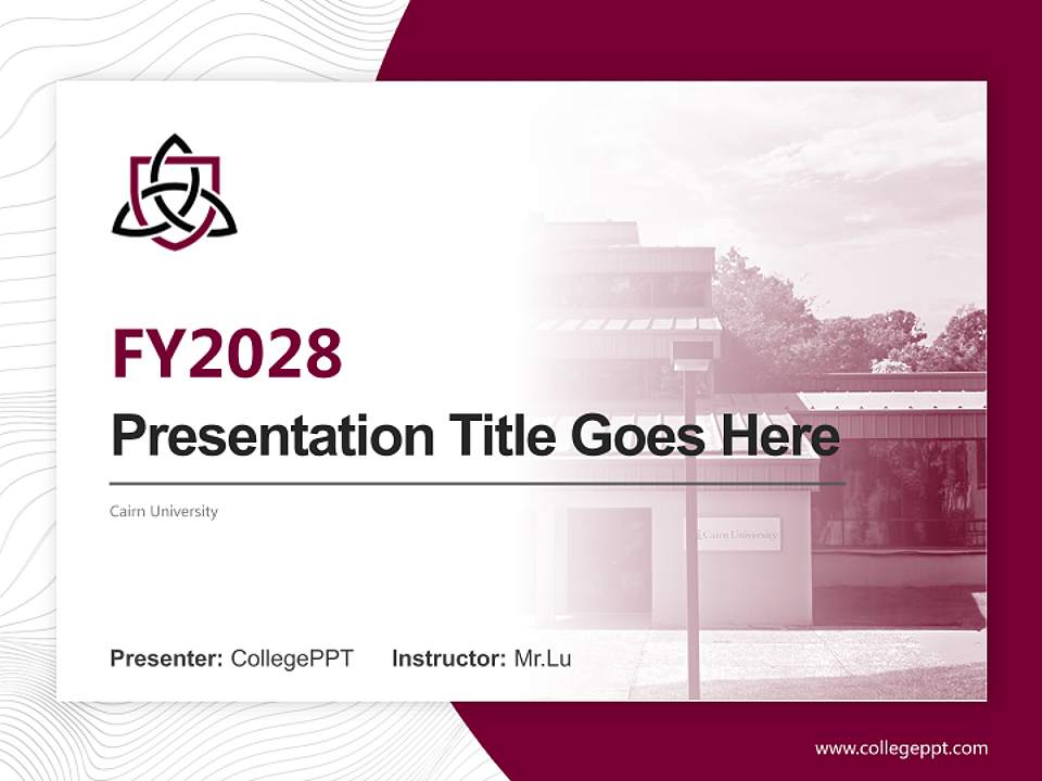 Cairn University Academic Presentation/Research Findings Report PPT Template4:3 ratio PPT effect preview image5