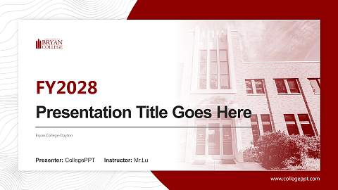 Bryan College-Dayton Academic Presentation/Research Findings Report PPT Template