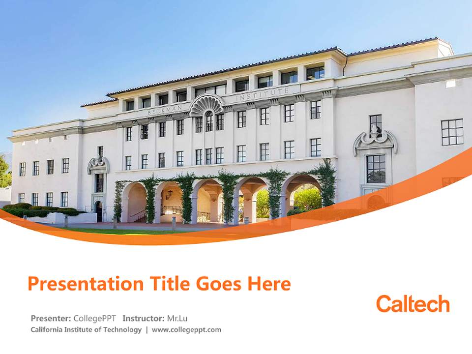 California Institute of Technology Course/Courseware Creation PPT Template4:3 ratio PPT effect preview image5